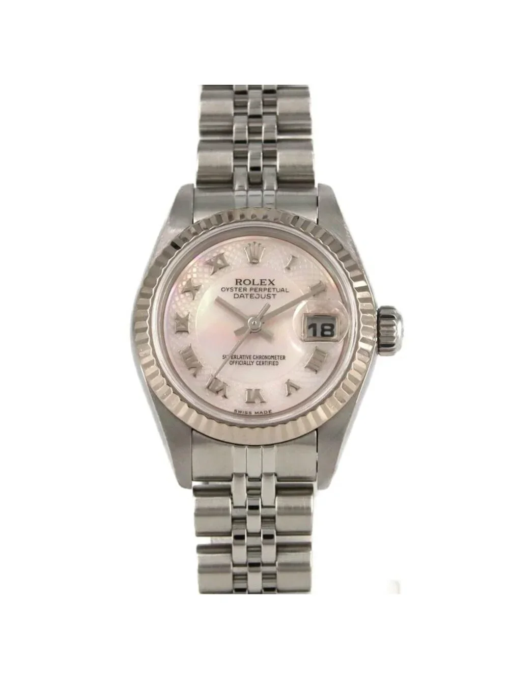 Rolex Datejust Stainless Steel White Gold Automatic Watch